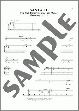 Santa Fe(Alan Menken/Jack Feldman) 楽譜 ピアノ & ボーカル ダウンロード