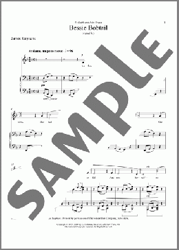 Bessie Bobtail(Samuel Barber) 楽譜 ピアノ & ボーカル ダウンロード