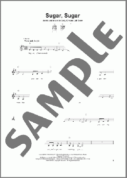 Sugar, Sugar(The Archies/Wilson Pickett) 楽譜 メロディ ダウンロード