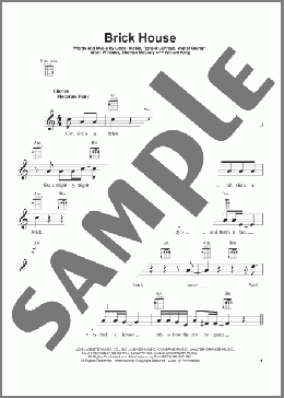 Brick House(Commodores) 楽譜 ウクレレ（弾き語り） ダウンロード