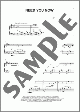 Need You Now (arr. Earl Rose)(Lady A) 楽譜 ピアノ（ソロ） ダウンロード