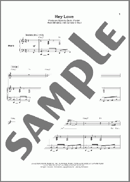 Hey Love(Stevie Wonder) 楽譜 その他 ダウンロード