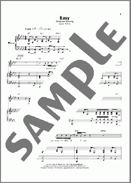 Easy(The Commodores) 楽譜 その他 ダウンロード
