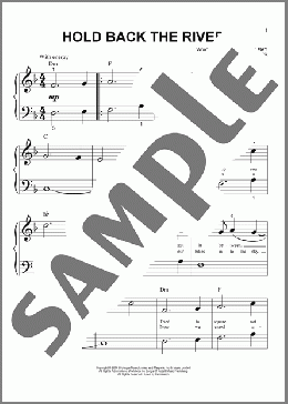 Hold Back The River(James Bay) 楽譜 ピアノ（ソロ） ダウンロード