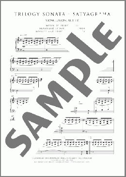 Trilogy Sonata - Satyagraha (Conclusion, Act III)(Philip Glass) 楽譜 ピアノ（ソロ） ダウンロード