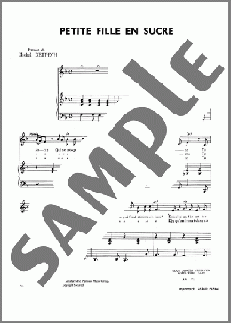 Petite Fille En Sucre(Michel Delpech) 楽譜 ピアノ & ボーカル ダウンロード