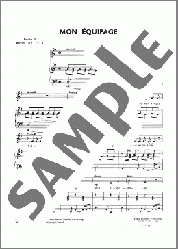 Mon Equipage(Michel Delpech) 楽譜 ピアノ & ボーカル ダウンロード