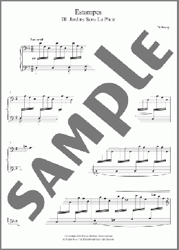 Estampes - III. Jardins Sous La Pluie(Claude Debussy) 楽譜 ピアノ（ソロ） ダウンロード