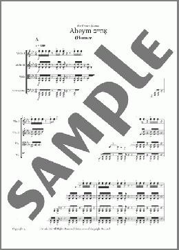 Aheym (String quartet score and parts)(Bryce Dessner) 楽譜 その他 ダウンロード