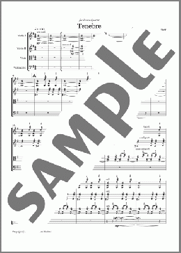 Tenebre (String quartet score and parts)(Bryce Dessner) 楽譜 その他 ダウンロード