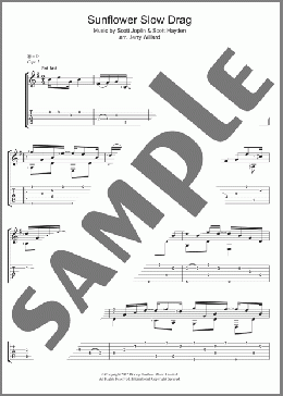 Sunflower Slow Drag(Scott Joplin) 楽譜 ギター（ソロ） ダウンロード
