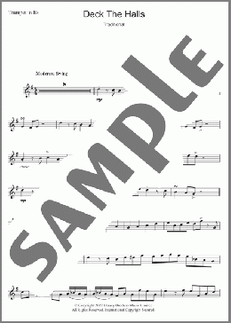 Deck The Halls(Traditional/Traditional Carol) 楽譜 トランペット（ソロ） ダウンロード