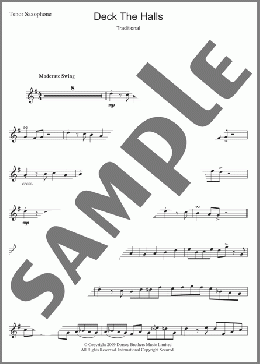 Deck The Halls(Traditional/Traditional Carol) 楽譜 テナーサックス（ソロ） ダウンロード