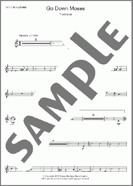 Go Down Moses(The Golden Gate Quartet) 楽譜 テナーサックス（ソロ） ダウンロード