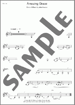 Amazing Grace(John Newton/Traditional) 楽譜 クラリネット ダウンロード
