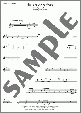 Honeysuckle Rose(Fats Waller) 楽譜 テナーサックス（ソロ） ダウンロード