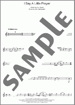 I Say A Little Prayer(Aretha Franklin) 楽譜 トランペット（ソロ） ダウンロード