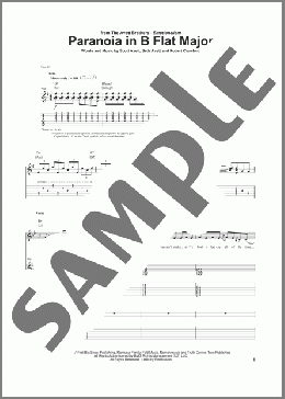 Paranoia In B Flat Major(Avett Brothers/The Avett Brothers) 楽譜 ギター（ソロ） ダウンロード