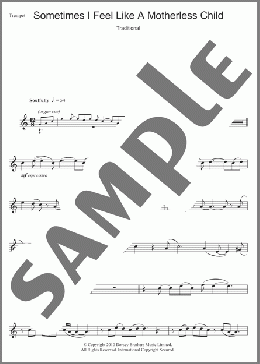 Sometimes I Feel Like A Motherless Child(African-American Spiritual) 楽譜 トランペット（ソロ） ダウンロード