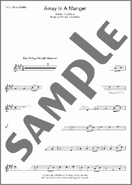 Away In A Manger(Traditional Carol) 楽譜 テナーサックス（ソロ） ダウンロード