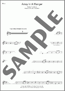 Away In A Manger(Traditional Carol) 楽譜 フルート ダウンロード