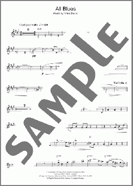All Blues(Miles Davis) 楽譜 クラリネット ダウンロード