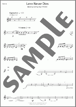 Love Never Dies(Andrew Lloyd Webber) 楽譜 クラリネット ダウンロード