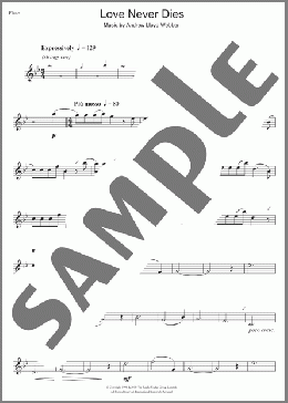 Love Never Dies(Andrew Lloyd Webber) 楽譜 フルート ダウンロード