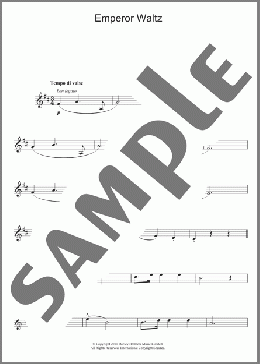 Emperor Waltz(Johann Strauss II) 楽譜 クラリネット ダウンロード