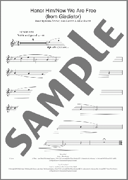 Honor Him/Now We Are Free (from Gladiator)(Hans Zimmer) 楽譜 フルート ダウンロード