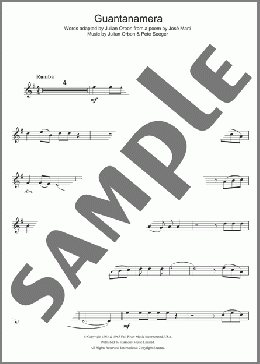Guantanamera(Pete Seeger) 楽譜 トランペット（ソロ） ダウンロード