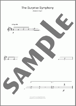 The Surprise Symphony(Franz Joseph Haydn) 楽譜 フルート ダウンロード