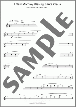 I Saw Mommy Kissing Santa Claus(Tommie Connor/John Mellencamp) 楽譜 フルート ダウンロード