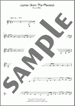 Jupiter (from The Planets Op. 32)(Gustav Holst) 楽譜 クラリネット ダウンロード
