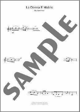 La Donna E Mobile(Giuseppe Verdi) 楽譜 クラリネット ダウンロード