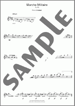 Marche Militaire(Franz Schubert) 楽譜 フルート ダウンロード