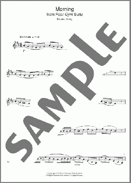 Morning (from Peer Gynt Suite No.1)(Edvard Grieg) 楽譜 クラリネット ダウンロード
