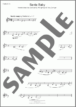 Santa Baby(Eartha Kitt) 楽譜 クラリネット ダウンロード