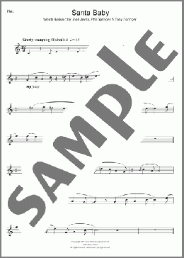 Santa Baby(Eartha Kitt) 楽譜 フルート ダウンロード