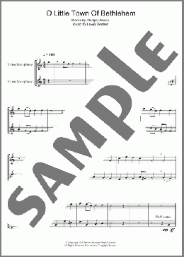O Little Town Of Bethlehem(Traditional/Traditional Carol) 楽譜 テナーサックス（ソロ） ダウンロード