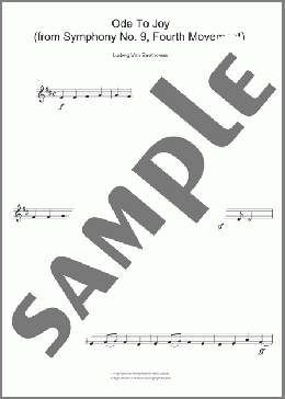 Ode To Joy from Symphony No. 9, Fourth Movement(Ludwig Van Beethoven) 楽譜 フルート ダウンロード