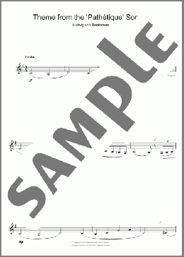 Theme from Pathetique Sonata(Ludwig Van Beethoven) 楽譜 クラリネット ダウンロード