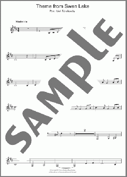 Theme from Swan Lake(Pyotr Il'yich Tchaikovsky) 楽譜 クラリネット ダウンロード