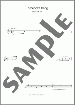 Toreador's Song (from Carmen)(Georges Bizet) 楽譜 クラリネット ダウンロード