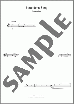 Toreador's Song (from Carmen)(Georges Bizet) 楽譜 フルート ダウンロード