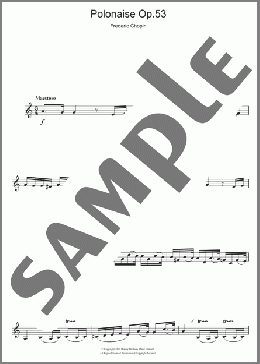 Polonaise Opus 53(Frederic Chopin) 楽譜 クラリネット ダウンロード