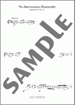 The Harmonious Blacksmith(George Frideric Handel) 楽譜 クラリネット ダウンロード