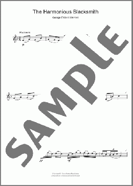 The Harmonious Blacksmith(George Frideric Handel) 楽譜 フルート ダウンロード