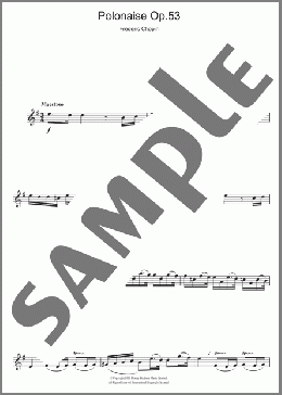 Polonaise Opus 53(Frederic Chopin) 楽譜 フルート ダウンロード