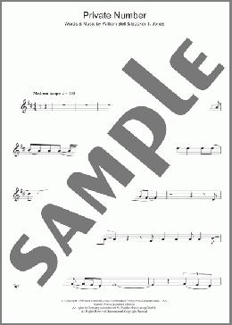 Private Number(William Bell) 楽譜 クラリネット ダウンロード